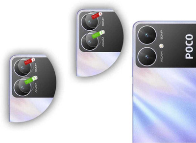 KHWABEEDA Back Camera Lens Glass Protector for POCO M6 5G CAMERA LENS(Pack of: 2)