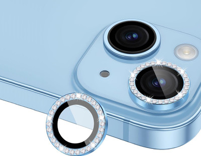 EJZATEX Back Camera Lens Ring Guard Protector for iPHONE 14/14 PLUS, BLUE DIAMOND RING GUARD(Pack of: 1)