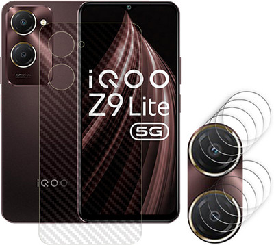 ARBAN Back Camera Lens Glass Protector for iQOO Z9 Lite 5G (CAMERA LENS PROTECTOR WITH 1 BACK CARBON FIBER SKIN)(Pack of: 1)