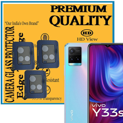 Hideous Back Camera Lens Glass Protector for Vivo Y33s(Pack of: 3)