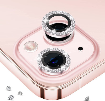 Pratibha Back Camera Lens Ring Guard Protector for Apple iPhone 13 Diamond Lens Ring Protector Scratch Resistant (Pack of 2)(Pack of: 2)