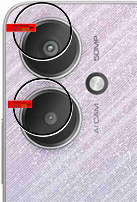 ICROMECK Back Camera Lens Glass Protector for Redmi 13C 5G(Pack of: 2)