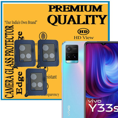 Hideous Back Camera Lens Glass Protector for Vivo Y33s(Pack of: 3)