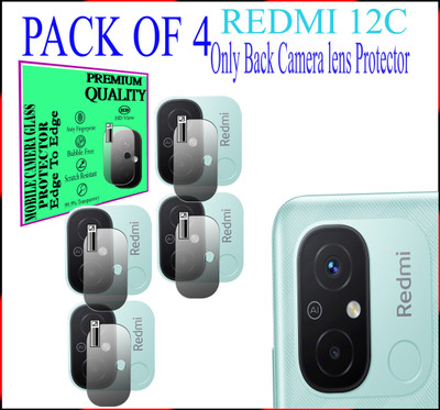 HIDEOUS Back Camera Lens Glass Protector for Redmi 12C(Pack of: 4)