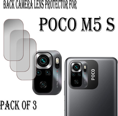 EJZATI Back Camera Lens Glass Protector for POCO M5s(Pack of: 3)