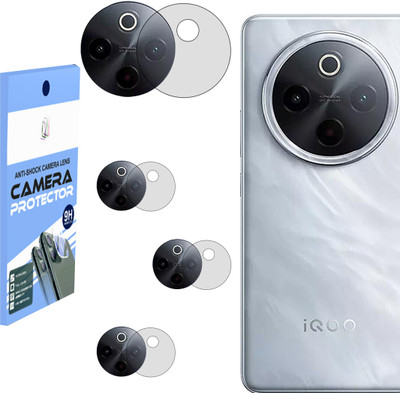 SCREENIX Back Camera Lens Glass Protector for IQOO Z10 5G, [Flexible Unbreakable Polycarbonate Material](Pack of: 4)