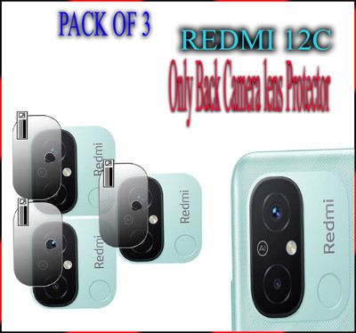 DAFFIN Back Camera Lens Glass Protector for Redmi 12C(Pack of: 3)