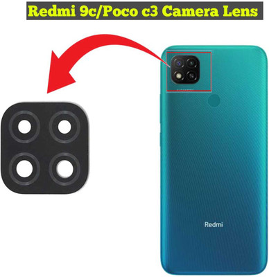 A R ENTERPRISE Back Camera Lens Glass Protector for REDMI 9C, POCO 3(Pack of: 1)