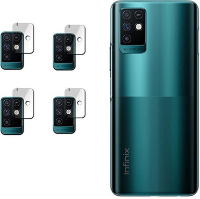 LIGHTWINGS Front Camera Lens Glass Protector for Infinix Note 10 Back Camera Lens Protector Guard (PACK OF 4)(Pack of: 1)