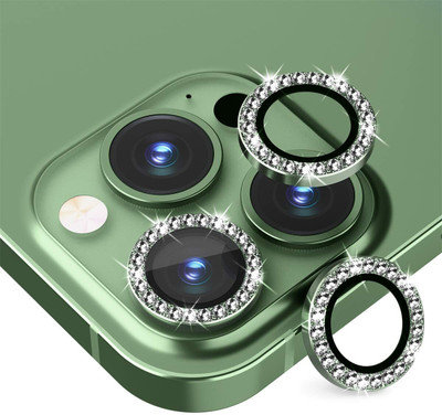 Mobilive Back Camera Lens Glass Protector for Mobilive Apple iPhone 11 Pro Max Diamond Stone Sparkling Ring Protector(Pack of: 3)