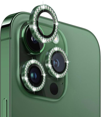 VOSKI Back Camera Lens Ring Guard Protector for iPhone 11 Pro Max Diamond Stone Aluminum Alloy Camera Lens Protector(Pack of: 3)