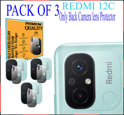 HIDEOUS Back Camera Lens Glass Protector for Redmi 12C(Pack of: 3)