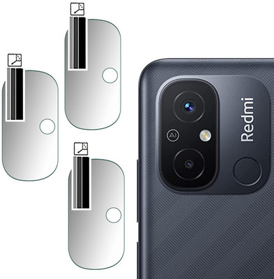 DOUMOF Back Camera Lens Glass Protector for Redmi 12C BACK CAMERA(Pack of: 3)