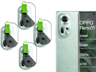 HIDEOUS Back Camera Lens Glass Protector for OPPO Reno 11 5G(Pack of: 4)