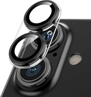 CASEKOO Back Camera Lens Glass Protector for Apple iPhone 16, Apple iPhone 16 Plus, Bling Glitter Individual 9H Tempered Glass(Pack of: 1)