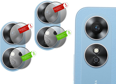 DAFFIN Back Camera Lens Glass Protector for Oppo A17(Pack of: 2)