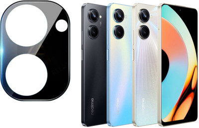 AEkert Back Camera Lens Glass Protector for Realme 10 Pro 5G (Black)(Pack of: 1)