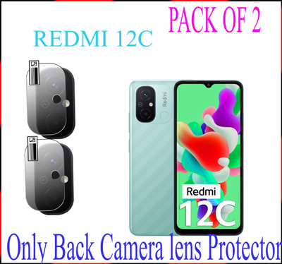 EZGER Back Camera Lens Glass Protector for Redmi 12C.(Pack of: 2)