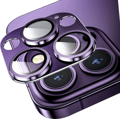 Tech Konnect Back Camera Lens Ring Guard Protector for Metal Alloy Camera Ring For iPhone 14 Pro/ 14 Pro Max Purple(Pack of: 1)