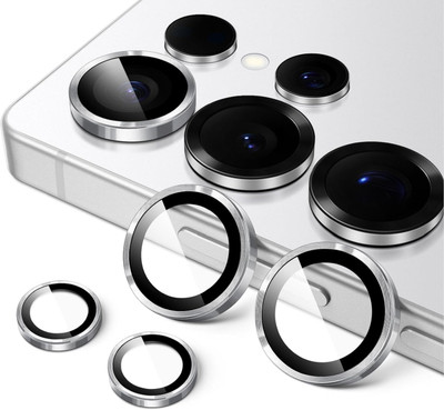 BRENZZ Back Camera Lens Glass Protector for Samsung Galaxy S25 Ultra 5G (SLIVER RING), Samsung S25 Ultra 5G(Pack of: 1)