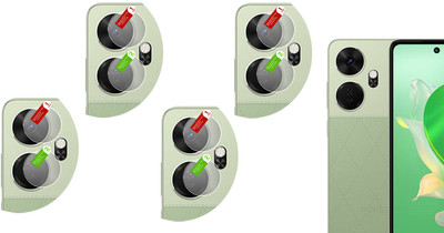 DAFFIN Back Camera Lens Glass Protector for itel p55 plus(Pack of: 4)