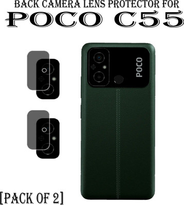 EJZATEX Back Camera Lens Glass Protector for POCO C55(Pack of: 2)