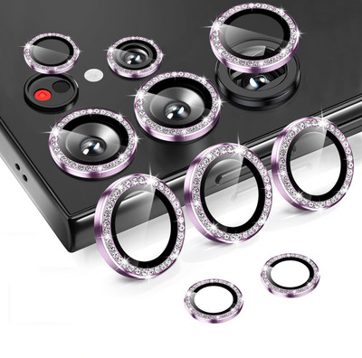 CHICCASA Back Camera Lens Glass Protector, Camera Lens Ring Guard Protector for Samsung Galaxy S24 Ultra(Pack of: 5)
