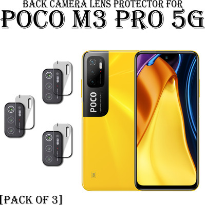 EJZATI Back Camera Lens Glass Protector for POCO M3 PRO 5G(Pack of: 3)