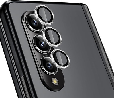 KHR Back Camera Lens Ring Guard Protector, Camera Lens Glass Protector for Galaxy Samsung Fold 3 Alloy Ring, Edge to Edge Coverage and Easy Installation(Pack of: 3)