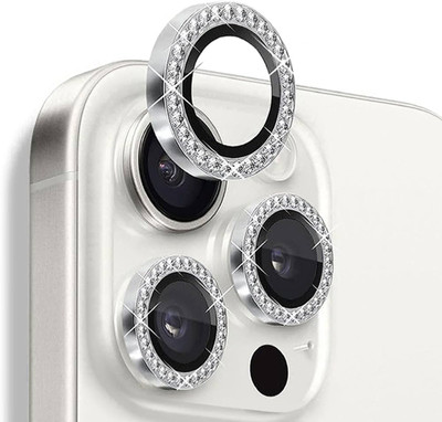 EJZATI Back Camera Lens Ring Guard Protector for IPHONE 16 PRO / PRO MAX, GREY DAIMOND RING GUARD(Pack of: 1)