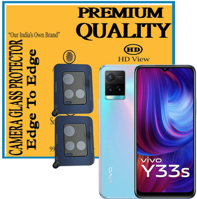 HIRDESH Back Camera Lens Glass Protector for Vivo Y33s(Pack of: 2)