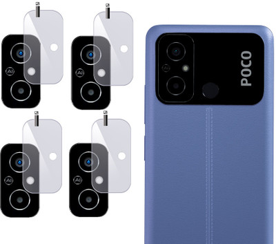 EZGER Back Camera Lens Glass Protector for POCO C55(Pack of: 4)