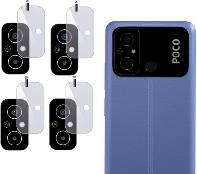Ezger Back Camera Lens Glass Protector for POCO C55(Pack of: 4)