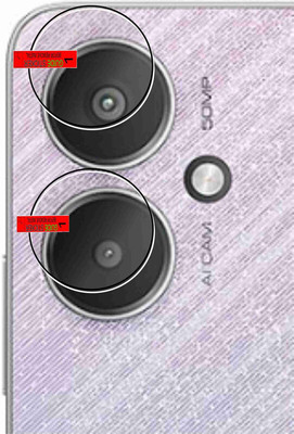 ICROMECK Back Camera Lens Glass Protector for Redmi 13C 5G(Pack of: 2)