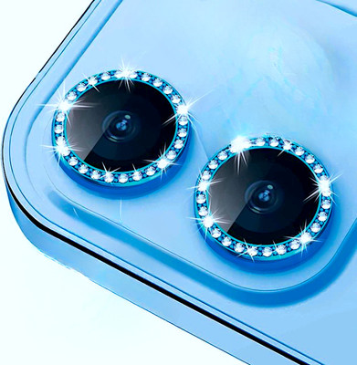A3sprime Back Camera Lens Ring Guard Protector for Apple iPhone 12 Mini, - |Full Coverage 9H Bling Diamond Shaped Camera Protector|(Pack of: 2)