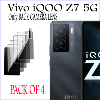 EZGER Back Camera Lens Glass Protector for iQOO Z7 5G(Pack of: 4)
