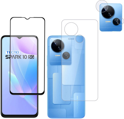 Vatsin Front & Back Camera Lens Glass Protector for Tecno Spark 10 5G, Front and Back Tempered Glass for Tecno Spark 10 5G(Pack of: 3)