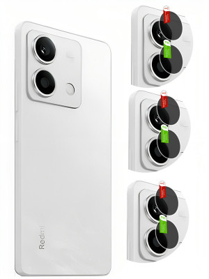 DAFFIN Back Camera Lens Glass Protector for Xiaomi Redmi Note 13(Pack of: 3)