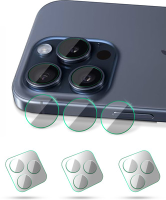 Nazomi Tech Back Camera Lens Glass Protector for Apple iPhone 15 Pro Max(Pack of: 3)