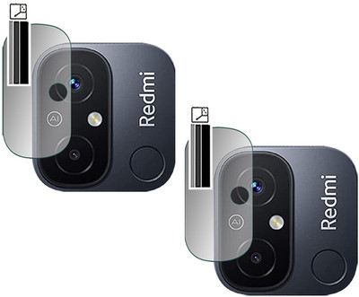 DOUMOF Back Camera Lens Glass Protector for Redmi 12C.(Pack of: 2)