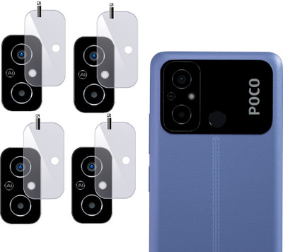 EZGER Back Camera Lens Glass Protector for POCO C55(Pack of: 4)