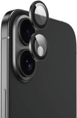 Besmon Back Camera Lens Ring Guard Protector for iPhone 16 / iPhone 16 Plus Back Camera Lens Ring Guard Protector Black(Pack of: 1)