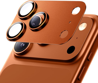 MOBCART Back Camera Lens Glass Protector, Camera Lens Ring Guard Protector for iPhone 17 Pro Max – 360°Full Coverage, Metal Frame+Glass Camera Protector Orange(Pack of: 1) MOBCART Back Camera Lens Glass Protector, Camera Lens Ring Guard Protector for iPhone 17 Pro Max – 360°Full Coverage, Metal Frame+Glass Camera Protector Orange(Pack of: 1)