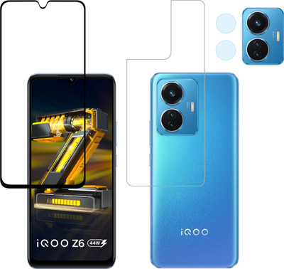 Vatsin Front & Back Camera Lens Glass Protector for iQOO Z6 44W, Front and Back Tempered Glass Combo for iQOO Z6 44W(Pack of: 3)