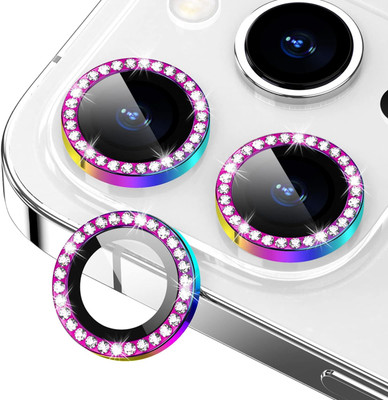 Mobilive Back Camera Lens Glass Protector for iPhone 14 Pro Camera Lens ProtectorFull Coverage Diamond Stone (Pack of 1)(Pack of: 1)