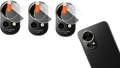 Hideous Back Camera Lens Glass Protector for Huawei nova 12(Pack of: 3)