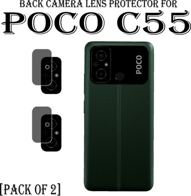 ejzatex Back Camera Lens Glass Protector for POCO C55(Pack of: 2)