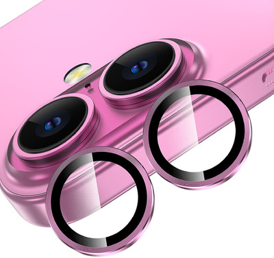 EJZATI Back Camera Lens Ring Guard Protector for IPHONE 16/16 PLUS, ROSE PINK RING GUARD(Pack of: 1)