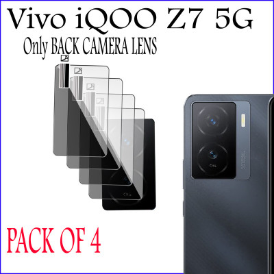 DAFFIN Back Camera Lens Glass Protector for iQOO Z7 5G(Pack of: 4)