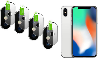 HIDEOUS Back Camera Lens Glass Protector for iphone x(Pack of: 4)